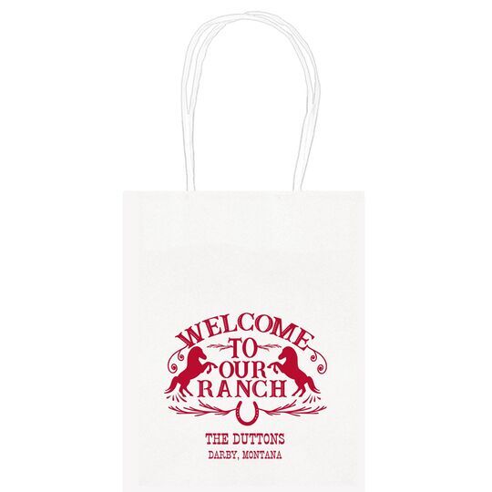 Welcome To Our Ranch Mini Twisted Handled Bags